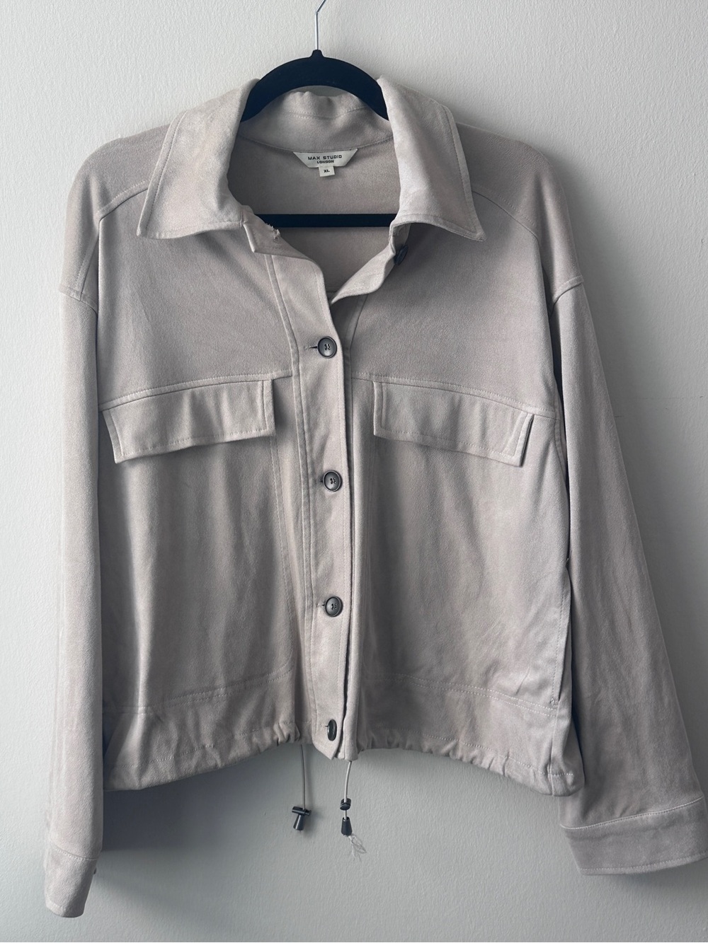 Max Studio Light Gray Utility Jacket